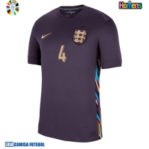 Camisa de Futebol Inglaterra Declan Rice #4 Equipamento Secundário Europeu 2024 Manga Curta